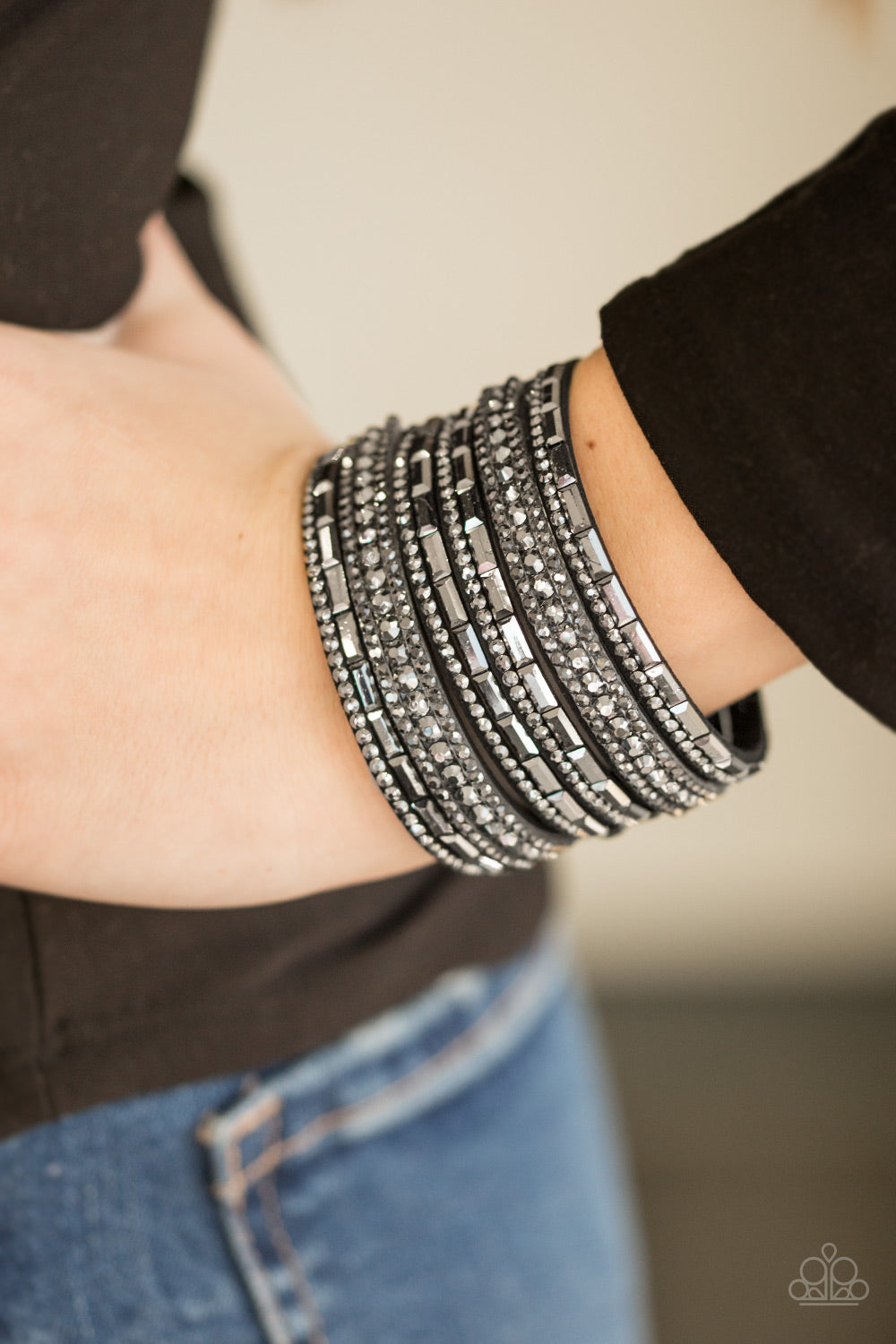 Paparazzi ♥ Wham Bam Glam - Hematite ♥ Bracelet