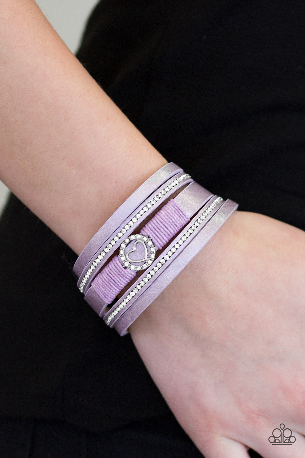 Paparazzi ♥ It Takes Heart - Purple ♥ Bracelet