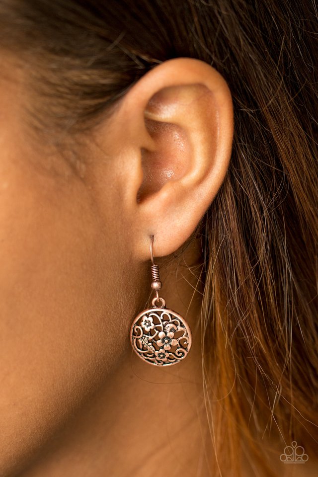 Paparazzi ♥ Flower Patch Perfection - Copper ♥ Earrings