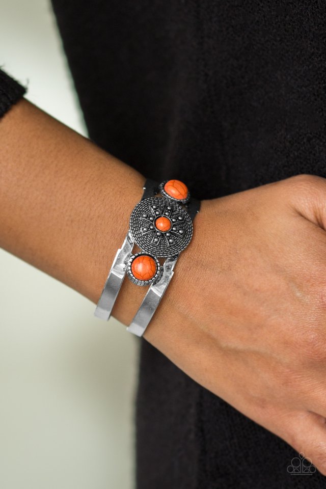 Paparazzi ♥ Here Comes The SUNDIAL - Orange ♥ Bracelet