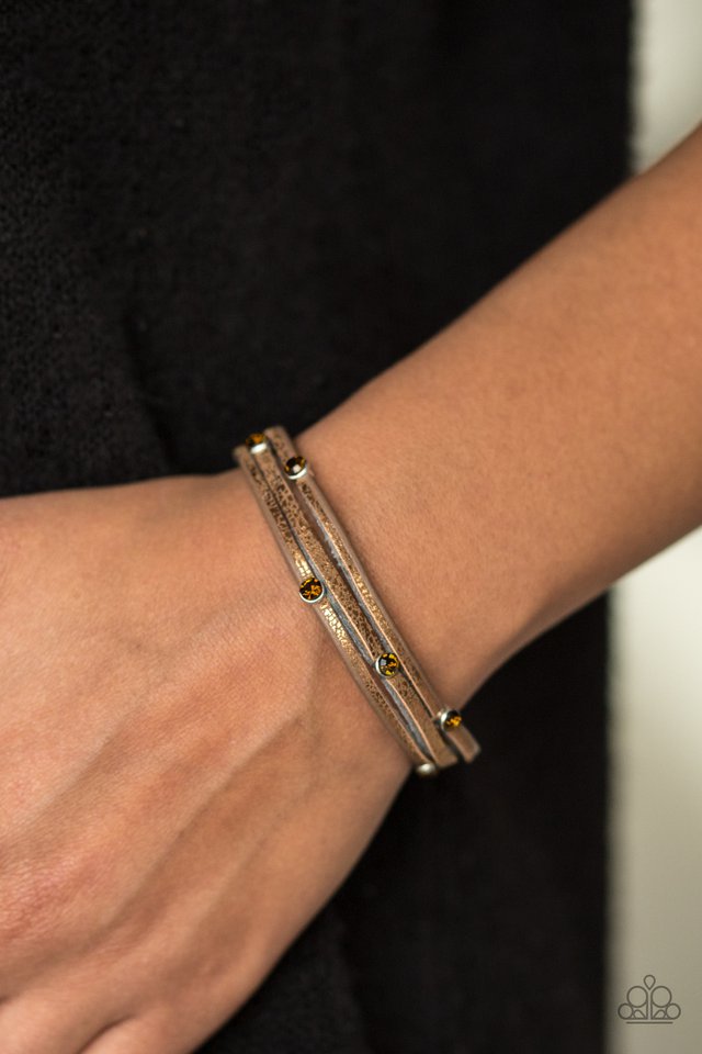 Paparazzi ♥ Drop A SHINE - Copper ♥ Bracelet