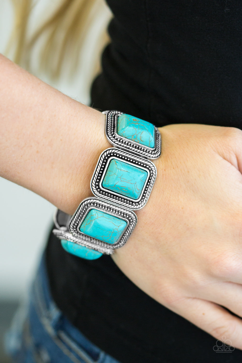 Paparazzi ♥ Cowgirl Chic - Blue ♥ Bracelet