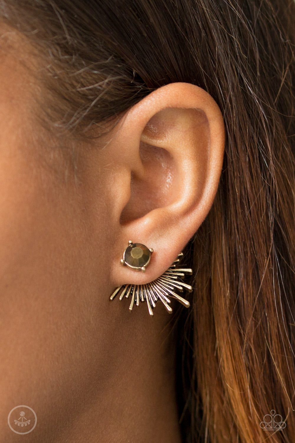 Paparazzi ♥ Dynamic - Brass ♥ Post Earrings