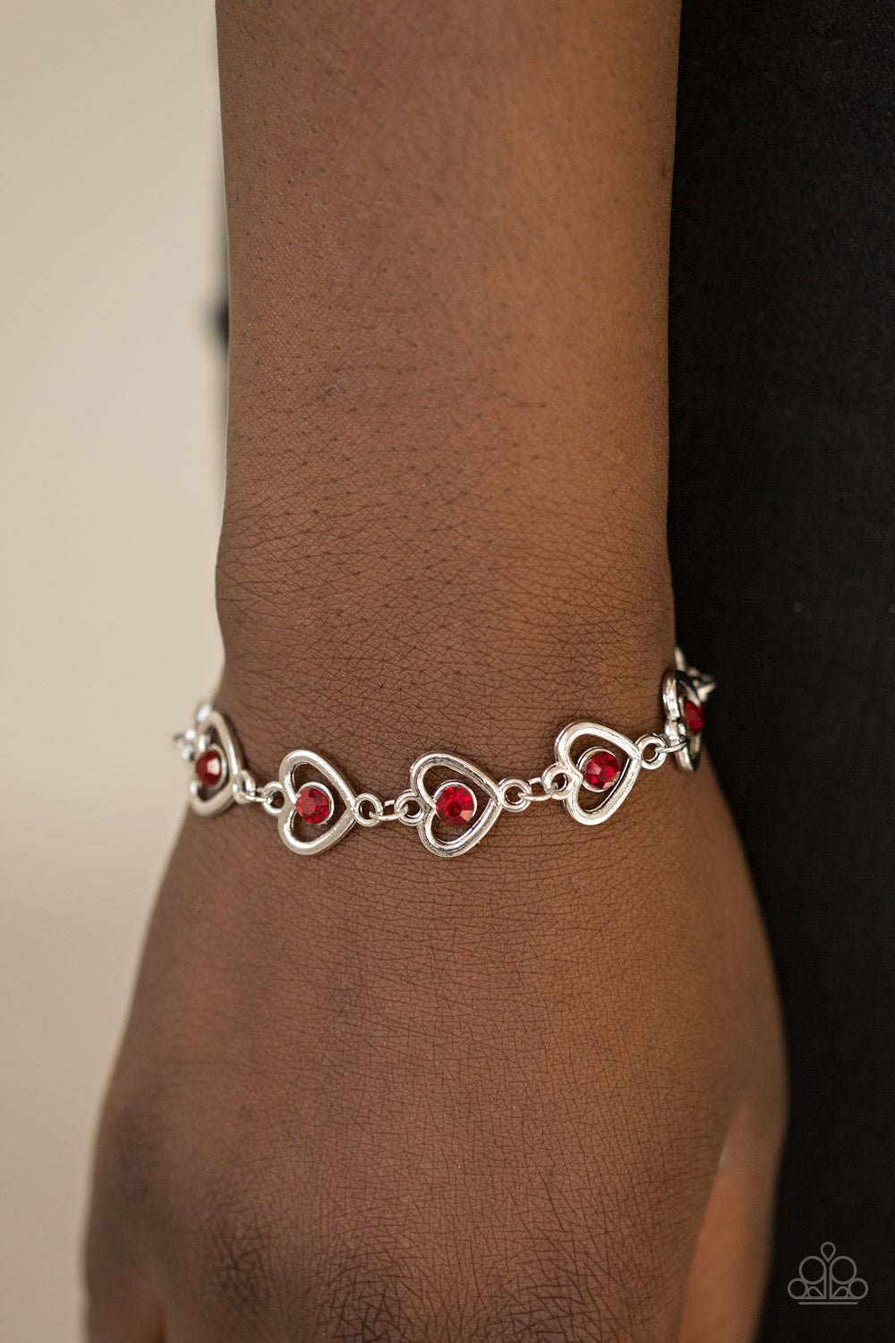 Paparazzi ♥ Jealous Heart - Red ♥ Bracelet