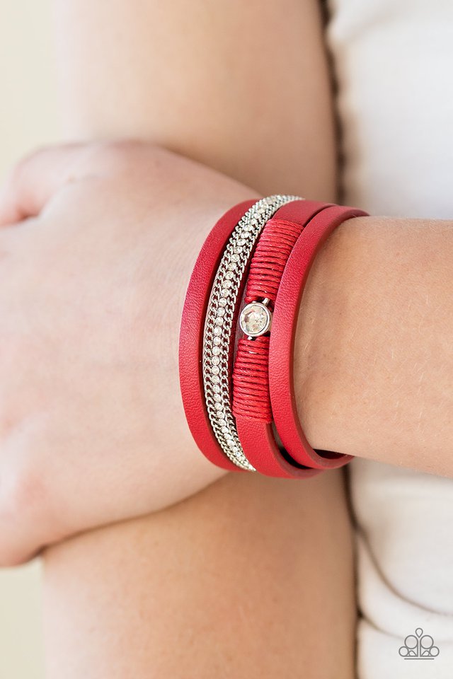 Paparazzi ♥ Catwalk Craze - Red ♥ Bracelet
