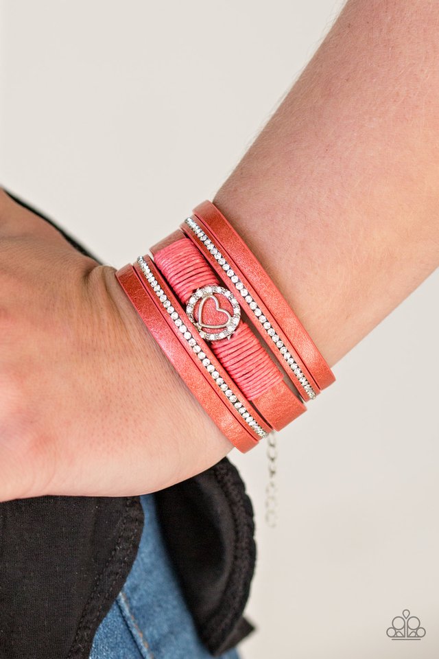 Paparazzi ♥ It Takes Heart - Orange ♥ Bracelet