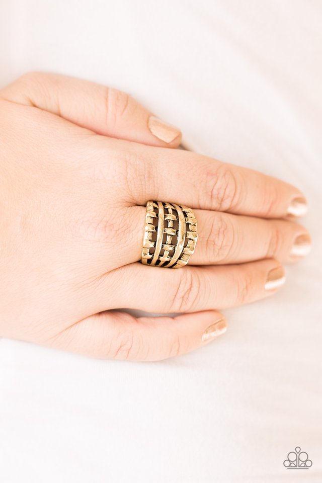 Paparazzi ♥ Go To GRATE Lengths - Brass ♥ Ring