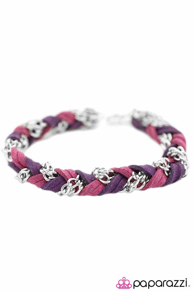 Paparazzi ♥ Leather the Storm – Purple - Pink ♥ Bracelet