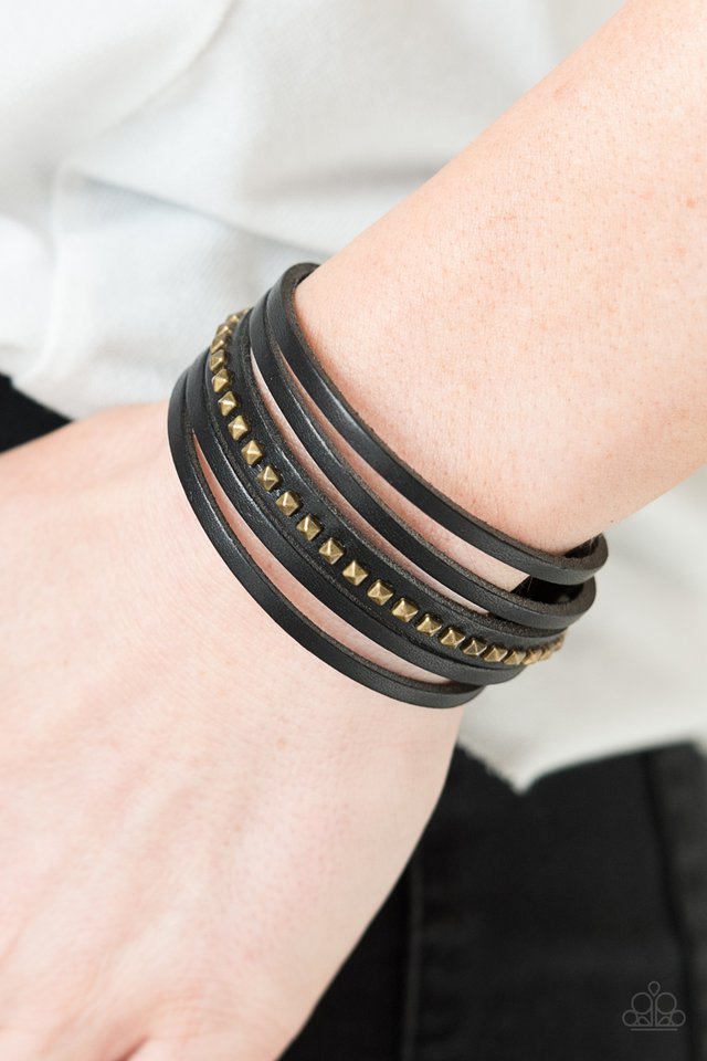 Paparazzi ♥ Rogue Rebel - Black ♥ Bracelet