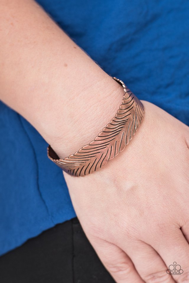 Paparazzi ♥ Ruffle Feathers - Copper ♥ Bracelet