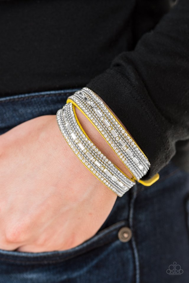 Paparazzi ♥ Shimmer and Sass - Yellow ♥ Bracelet
