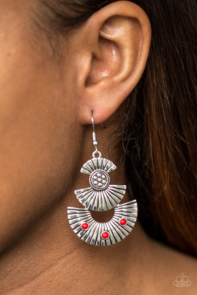 Paparazzi ♥ Far East - Red ♥ Earrings