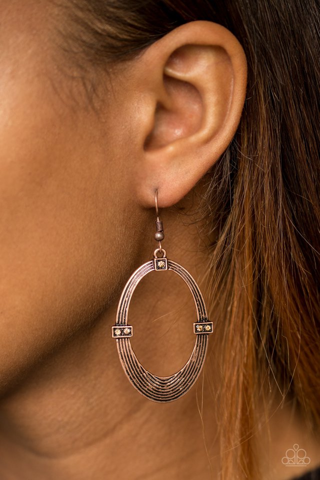 Paparazzi ♥ Radiantly Rural - Copper ♥ Earrings