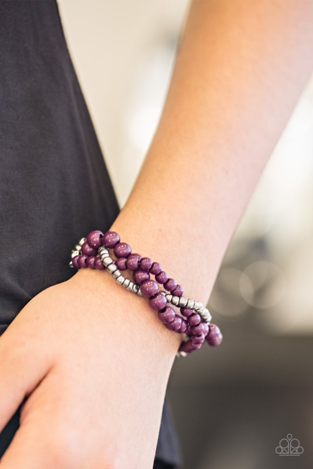 Paparazzi ♥ Take The BEAD - Purple ♥ Bracelet