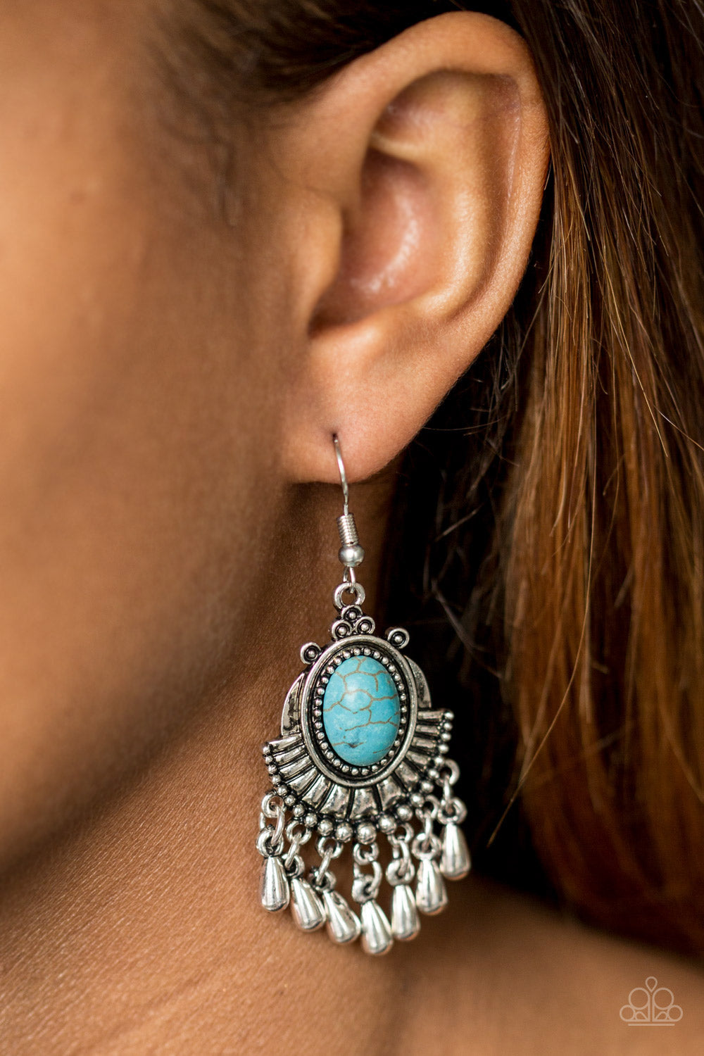 Paparazzi ♥ Onward and Westward - Blue ♥ Earrings