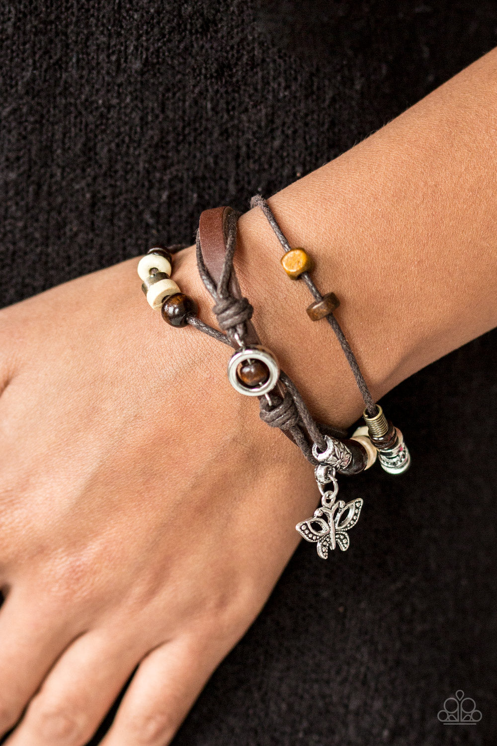 Paparazzi ♥ Bahama Butterfly - Brown ♥ Bracelet