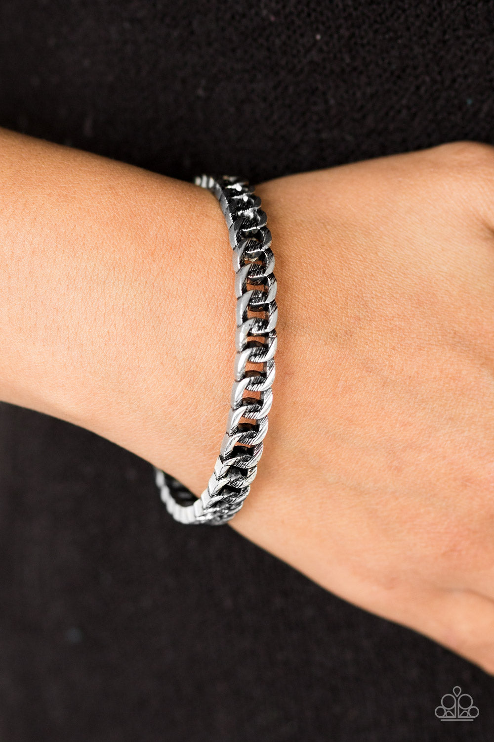 Paparazzi ♥ Might and CHAIN - Silver ♥ Bracelet