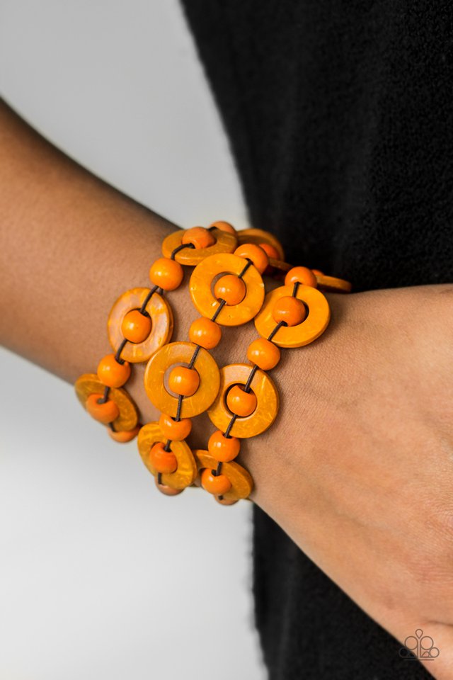 Paparazzi ♥ Cancun Catch - Orange ♥ Bracelet