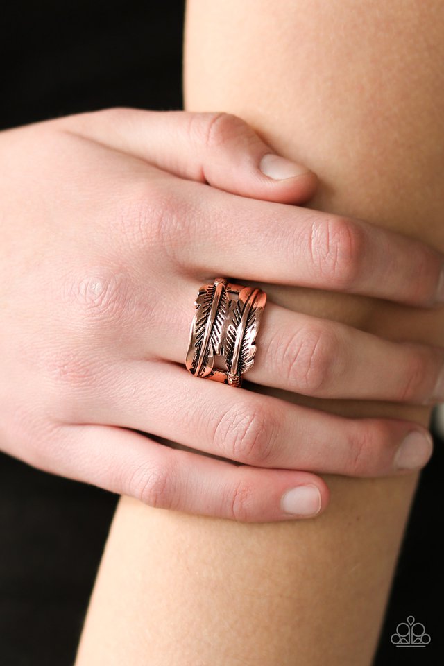 Paparazzi ♥ Fearless Flier - Copper ♥ Ring