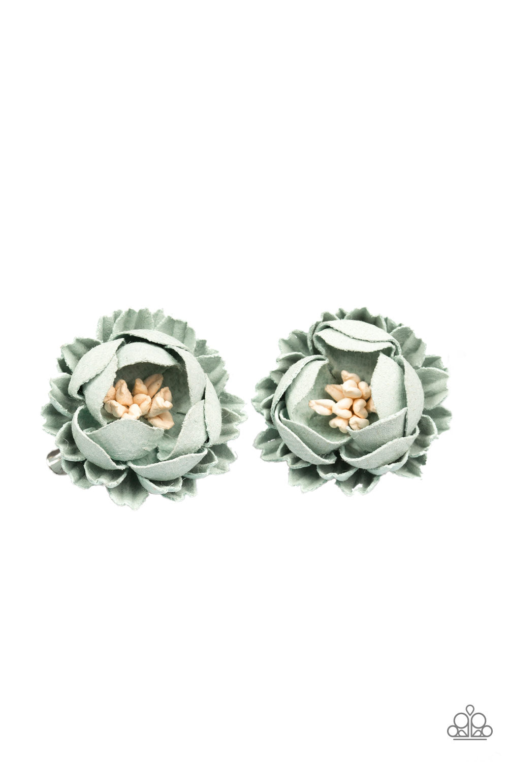 Paparazzi ♥ Just BUD Out! - Green ♥ Hair Clip