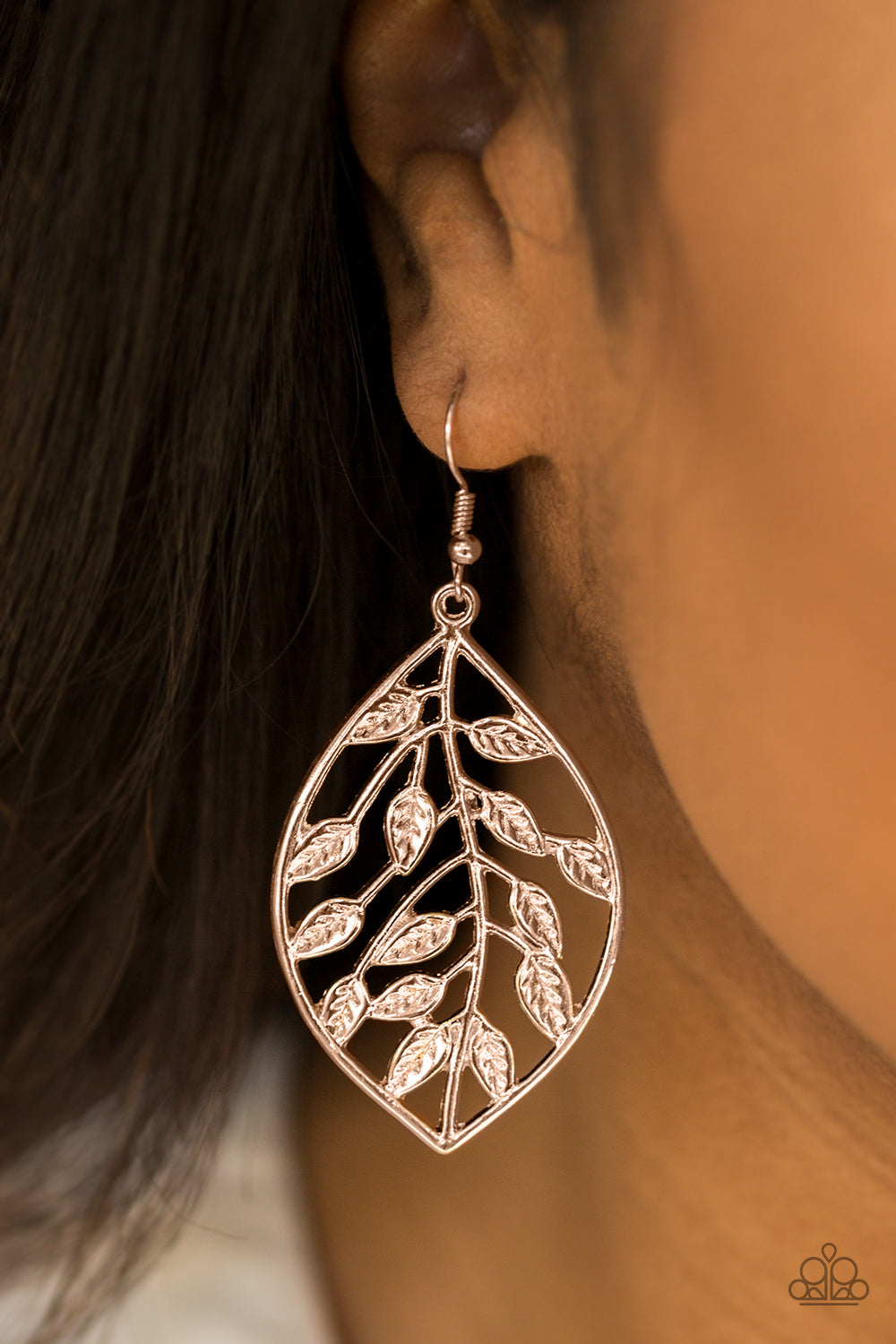 Paparazzi ♥ Lay It On The VINE - Rose Gold ♥ Earrings