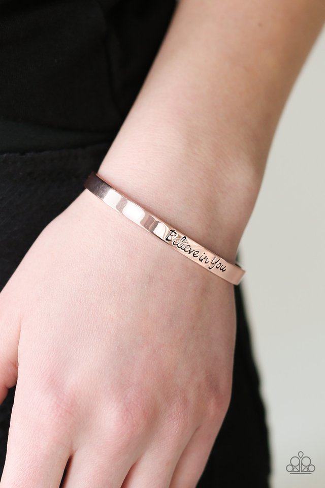 Paparazzi ♥ Always Believe - Rose Gold ♥ Bracelet