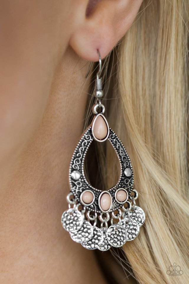 Paparazzi ♥ Island Escapade - Brown ♥ Earrings