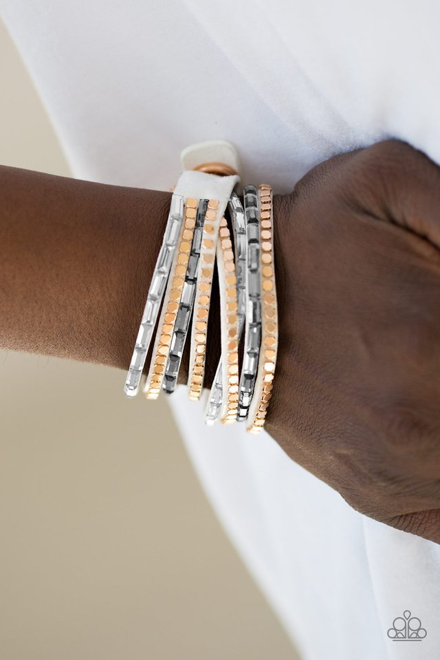 Paparazzi ♥ This Time With Attitude - White ♥ Bracelet