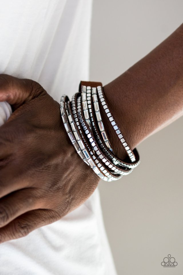 Paparazzi ♥ This Time With Attitude - Brown ♥ Bracelet
