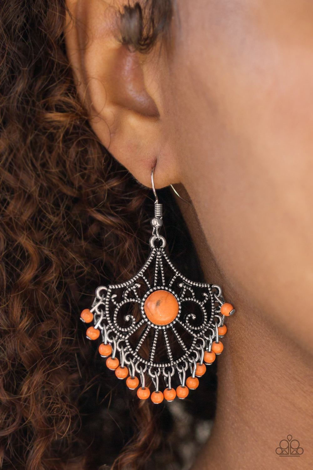 Paparazzi ♥ Stone Lagoon - Orange ♥ Earrings
