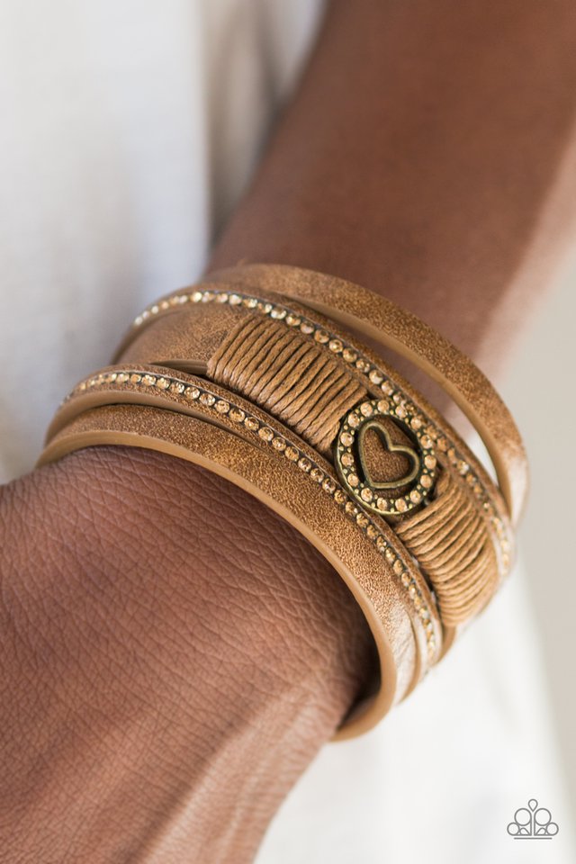 Paparazzi ♥ It Takes Heart - Brass ♥ Bracelet