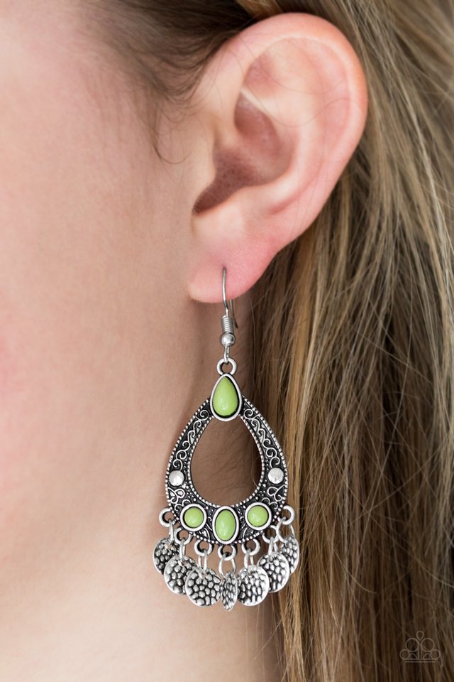 Paparazzi ♥ Island Escapade - Green ♥ Earrings