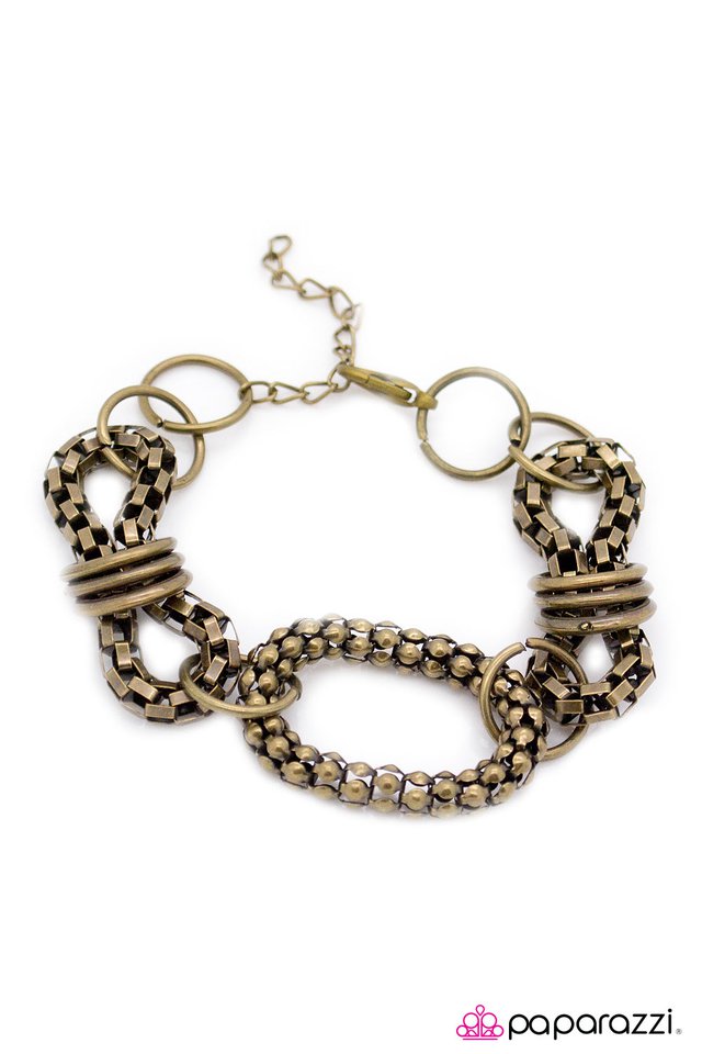 Paparazzi ♥ A Checkered Past - Brass ♥ Bracelet