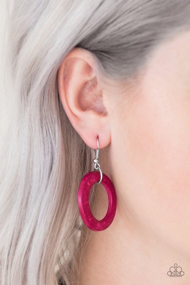 Paparazzi ♥ Fiji Foxtrot - Pink ♥ Necklace