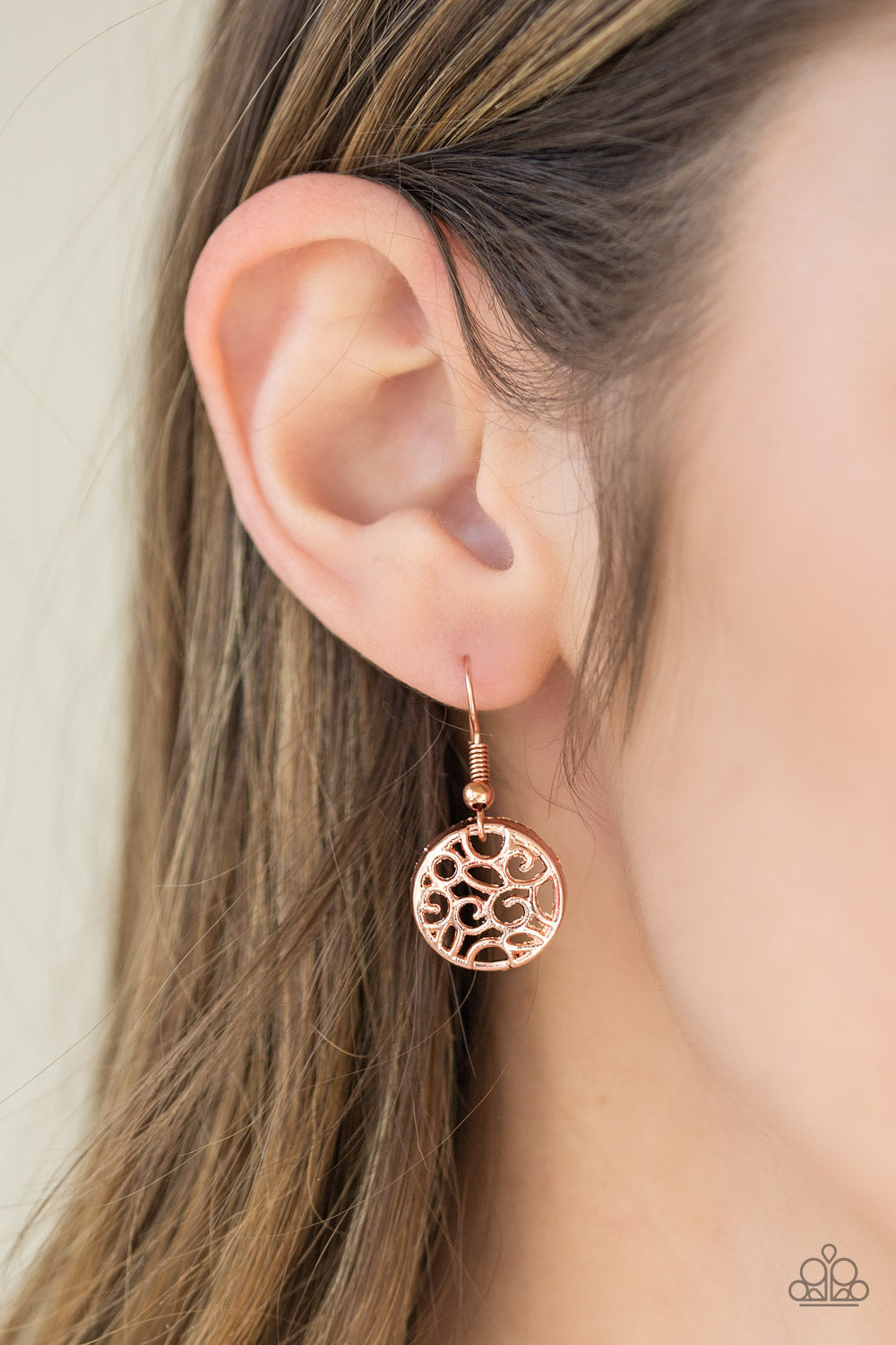 Paparazzi ♥ All The Time In The WHIRL - Copper ♥ Necklace