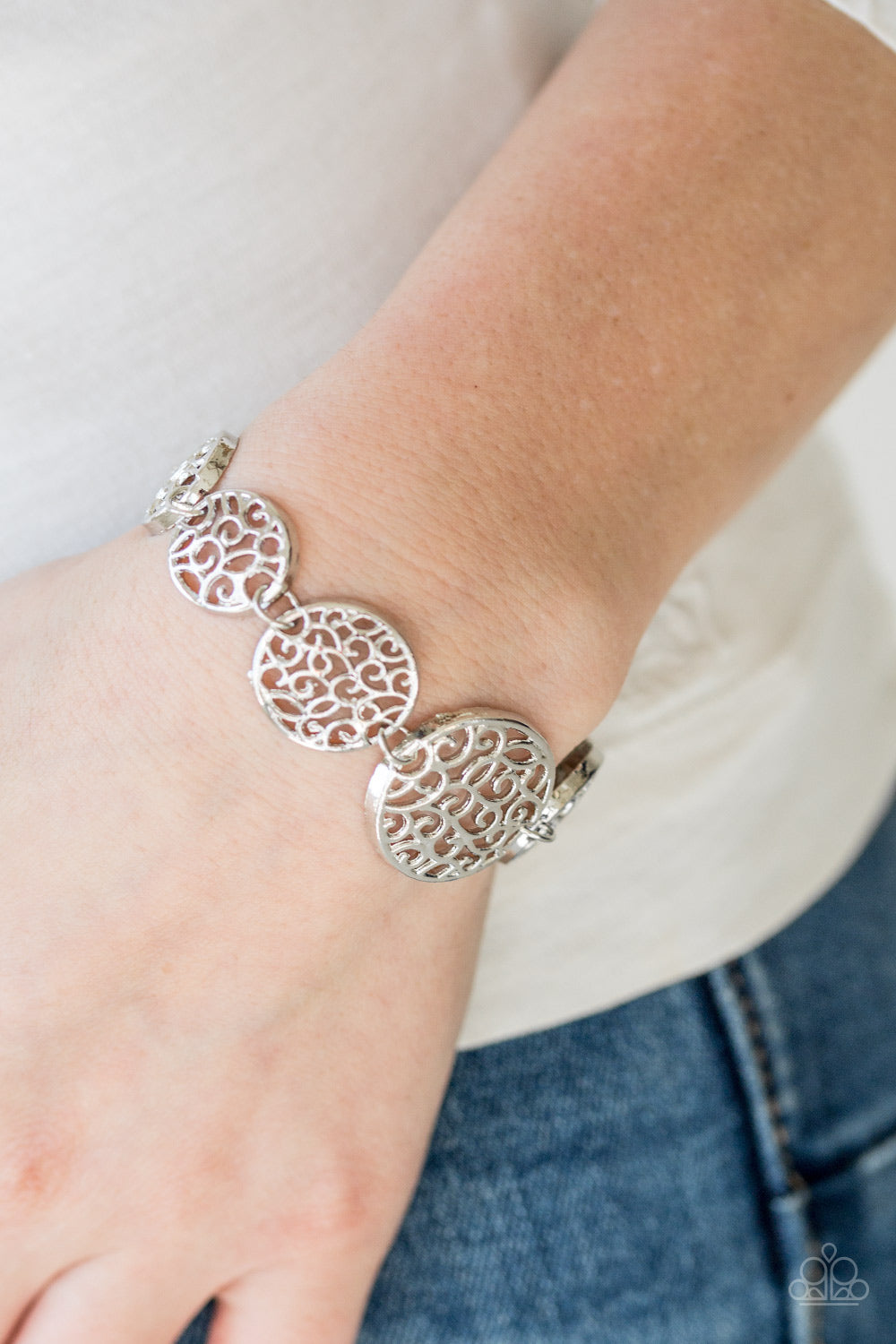 Paparazzi ♥ Dream WHIRL - Silver ♥ Bracelet