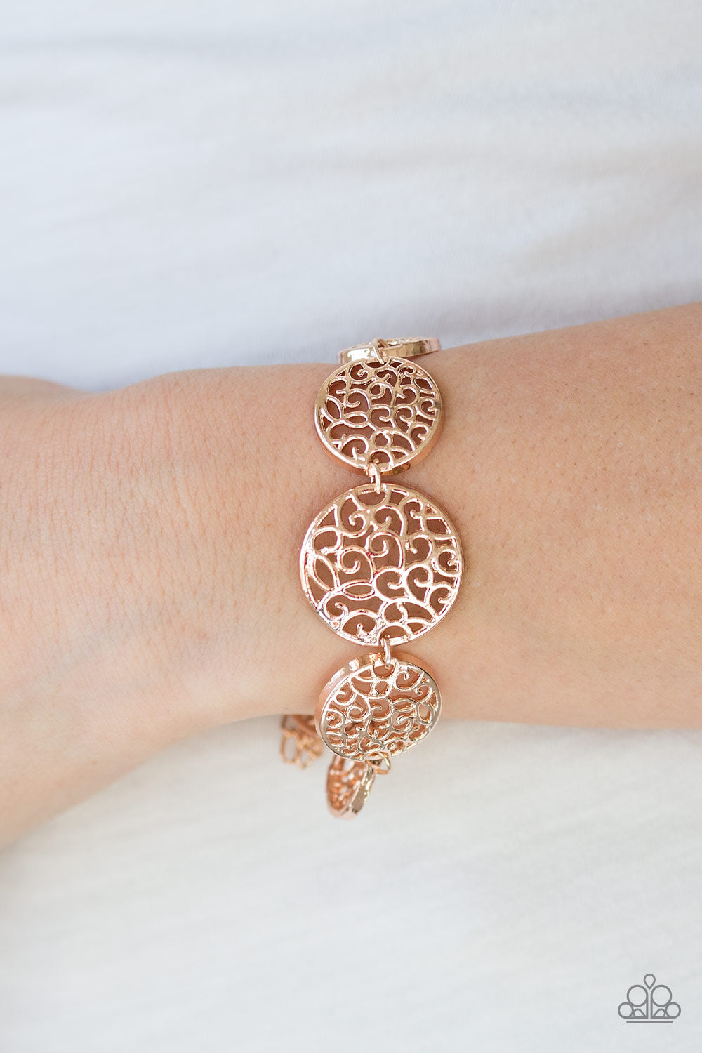 Paparazzi ♥ Dream WHIRL - Rose Gold ♥ Bracelet