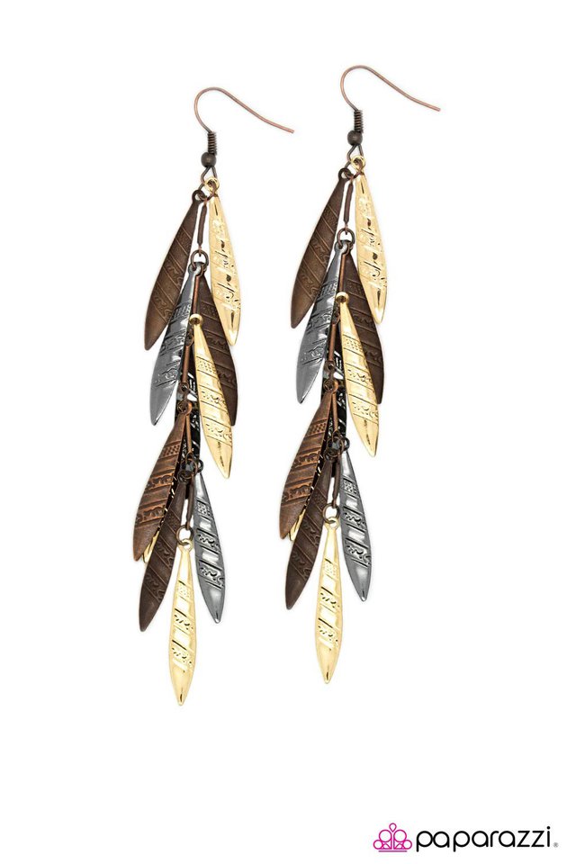 Paparazzi ♥ A Brush With Brilliance - Copper ♥ Earrings