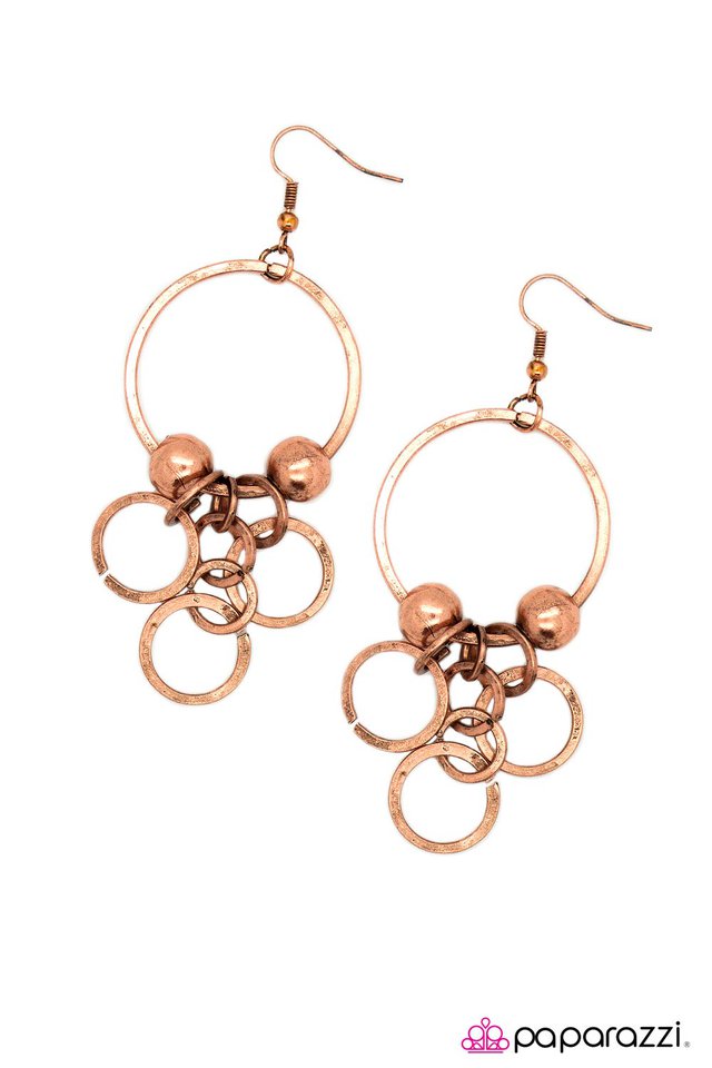 Paparazzi ♥ Copper Constellation - Copper ♥ Earrings