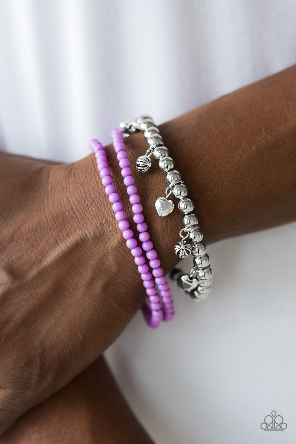 Paparazzi ♥ Springtime Sweethearts - Purple ♥ Bracelet