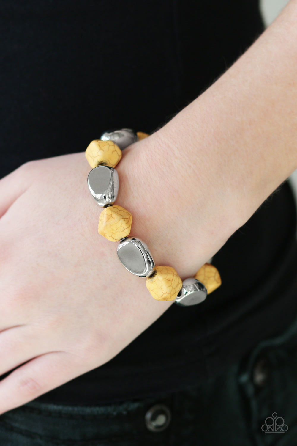Paparazzi ♥ Rock Candy Canyons- Yellow ♥ Bracelet
