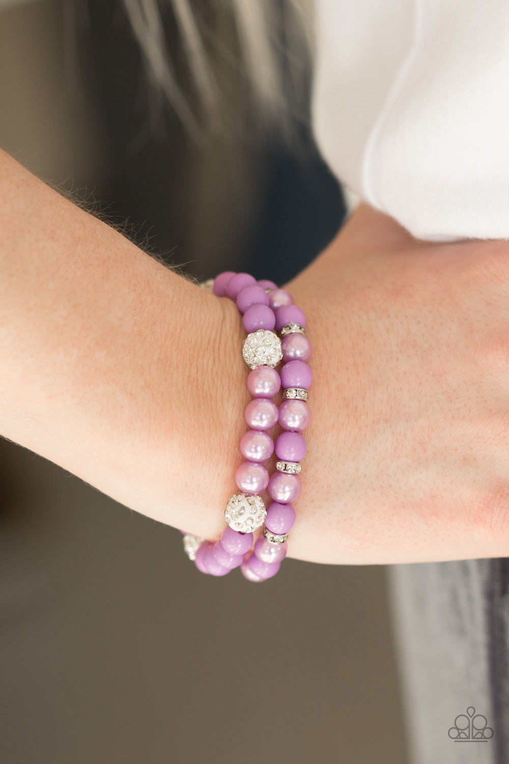 Paparazzi ♥ Teasingly Tinseltown - Purple ♥ Bracelet