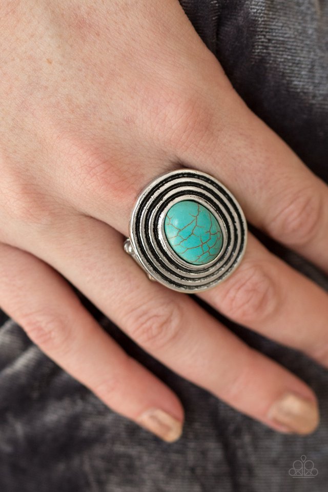 Paparazzi ♥ Spiraling Sands - Blue ♥ Ring