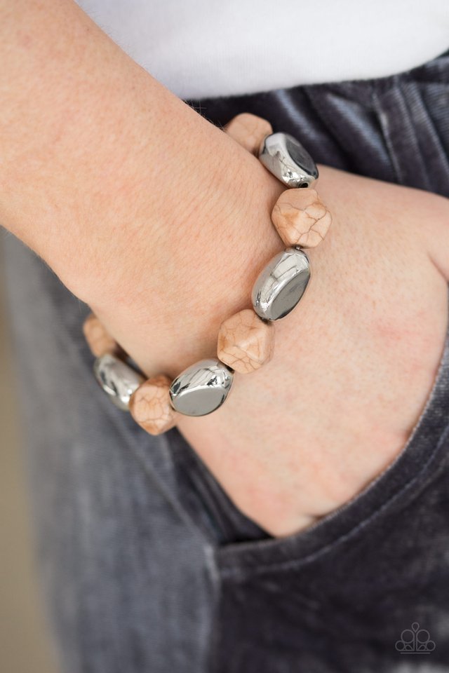 Paparazzi ♥ Rock Candy Canyons - Brown ♥ Bracelet