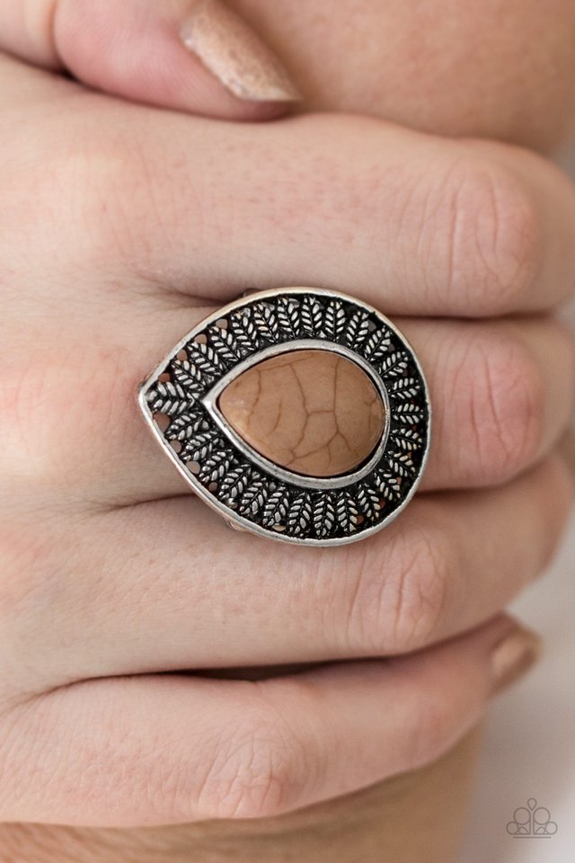 Paparazzi ♥ Totally Tropicana - Brown ♥ Ring