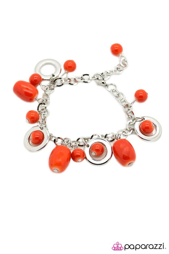 Paparazzi ♥ Scene Stealer - Orange ♥ Bracelet