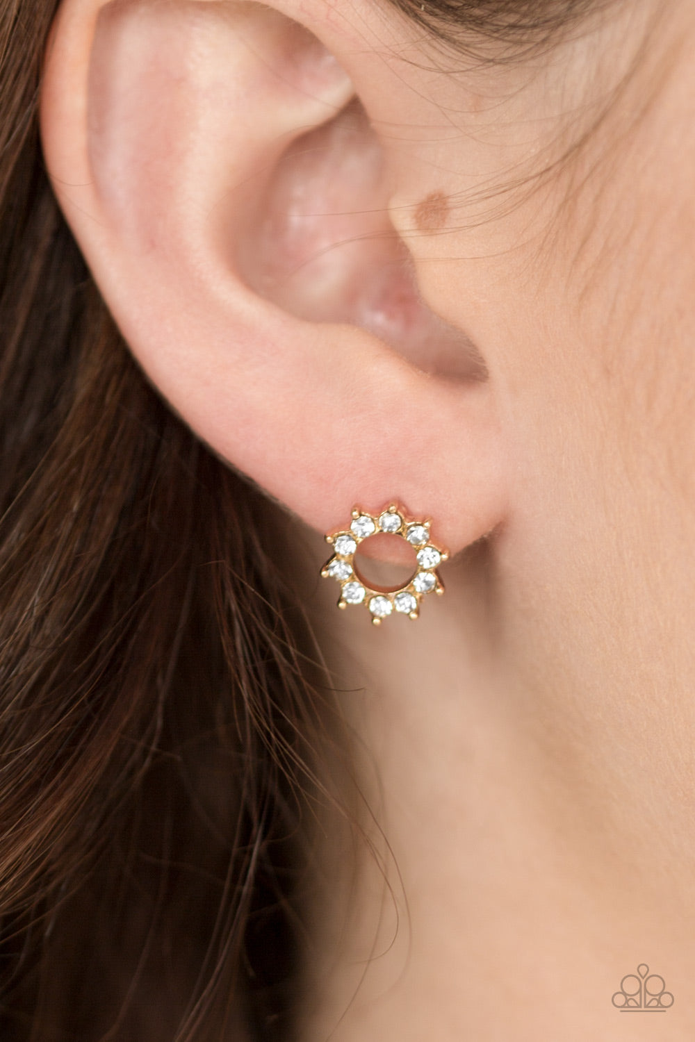 Paparazzi ♥ Richly Resplendent - Gold Post ♥ Post Earrings