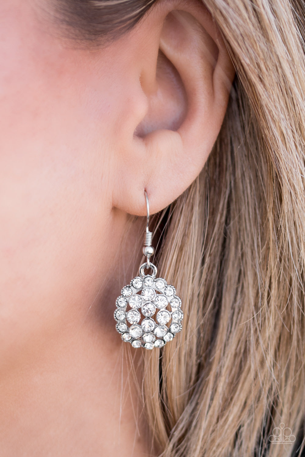 Paparazzi ♥ Runway Ready - White ♥ Earrings