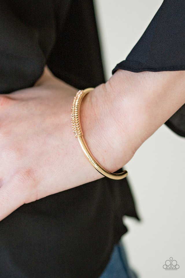 Paparazzi ♥ CACHE Only - Gold ♥ Bracelet