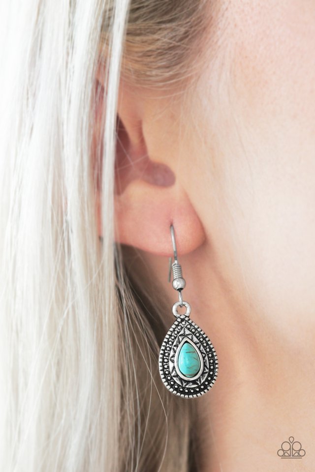 Paparazzi ♥ Blazing Beauty - Blue ♥ Earrings